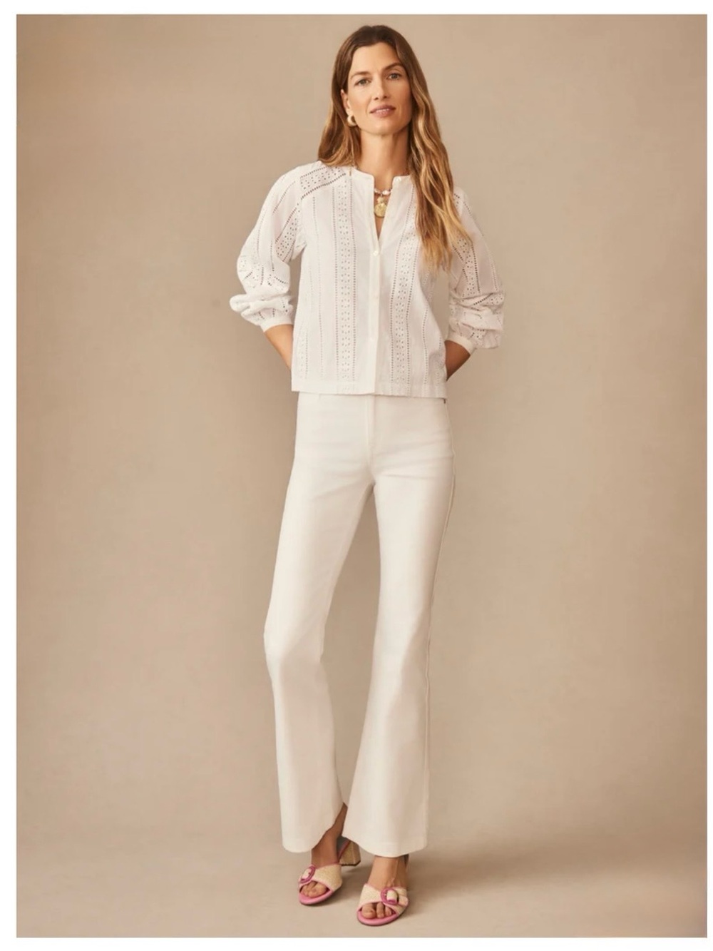J. McLaughlin Cream Domino Jeans